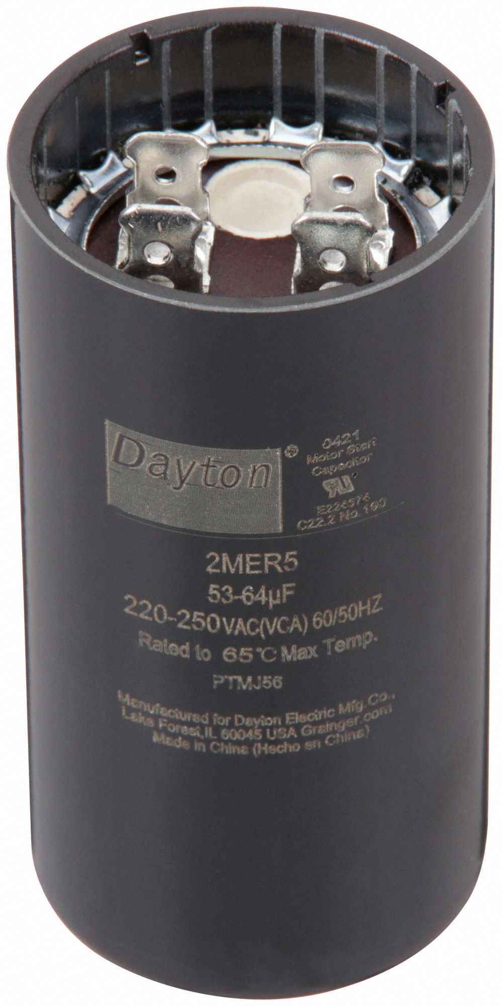 MOTOR START CAPACITOR,53-64 MFD,ROUND