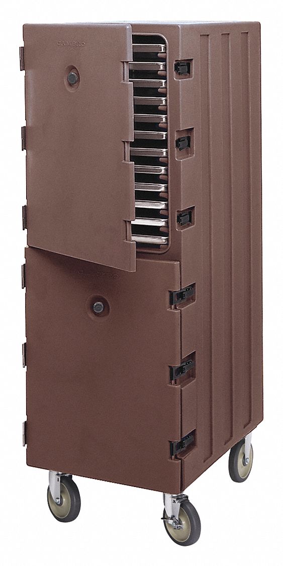 Camcart: (24) 18 x 26 in Sheet Pans, Side-Load, 2 Compartments, Dark Brown, NSF Certified