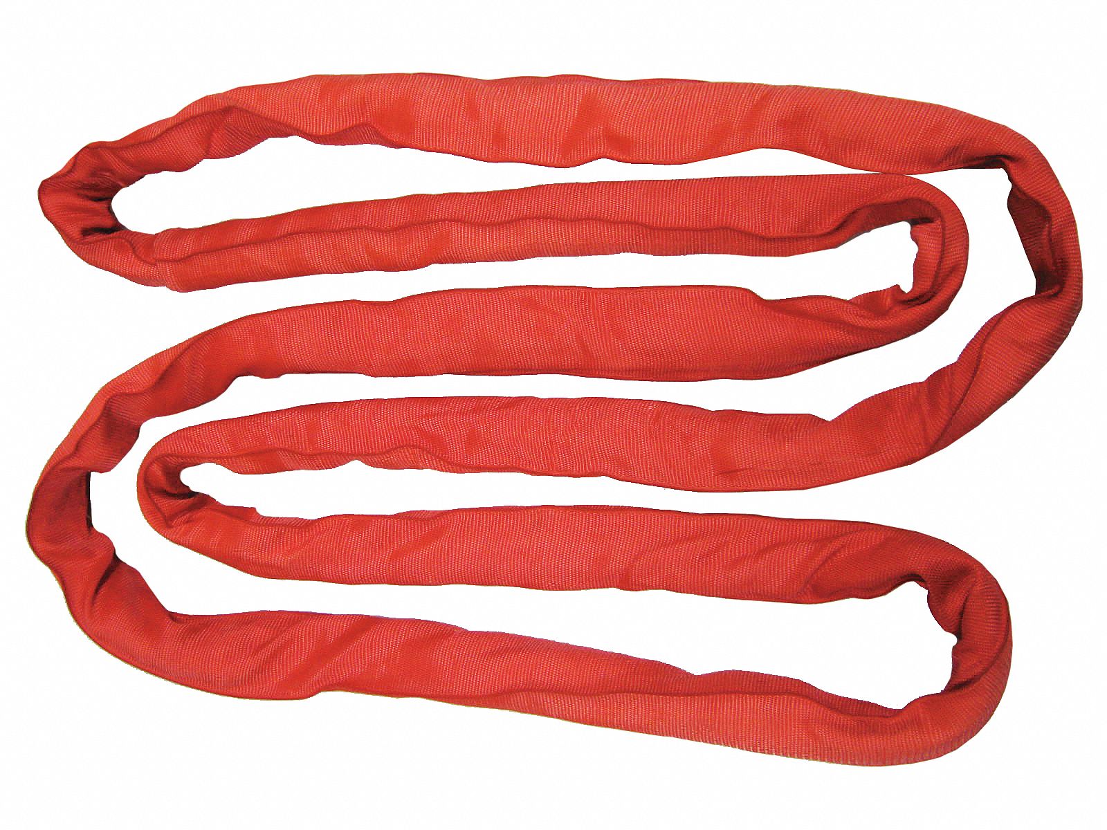 Red Endless Polyester Round Sling Tubular 8' Long 