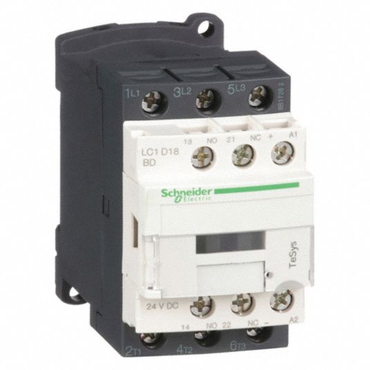 Schneider Electric 24v Dc Iec Magnetic Contactor No Of Poles 3 Reversing No 18 Full Load Amps Inductive 2mmr9 Lc1d18bd Grainger