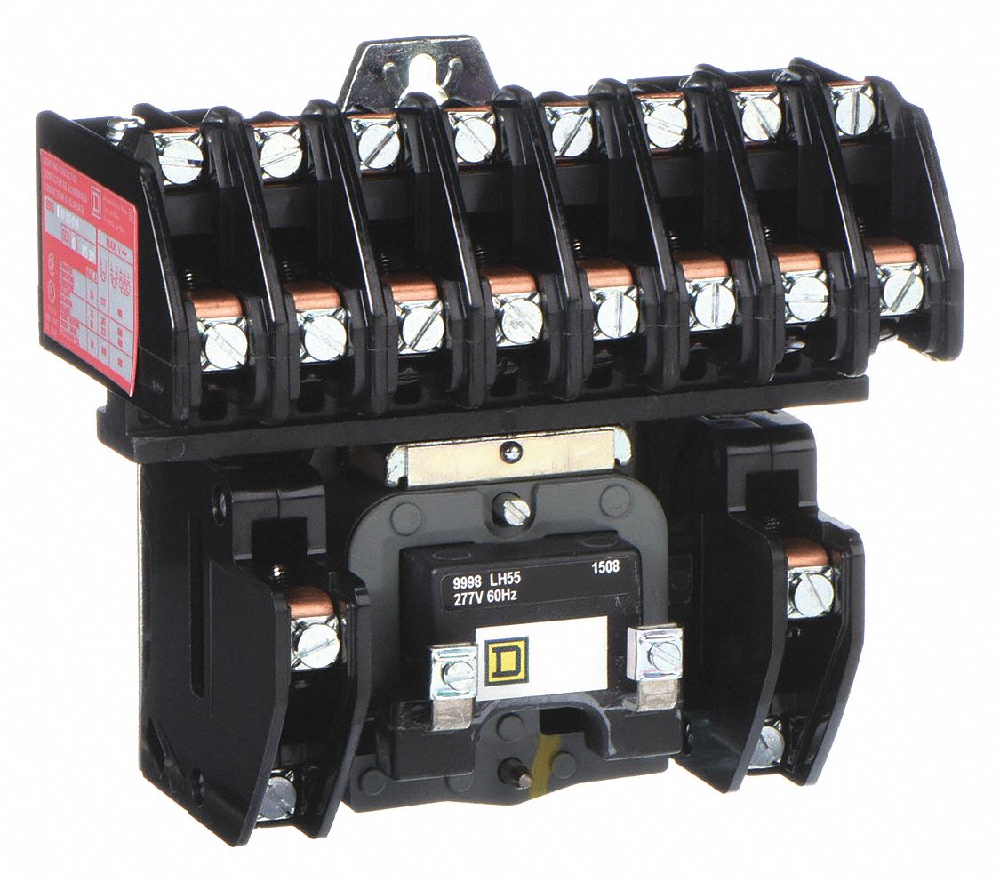 SQUARE D, 10 Poles, 277V AC, Lighting Contactor 2MNC5
