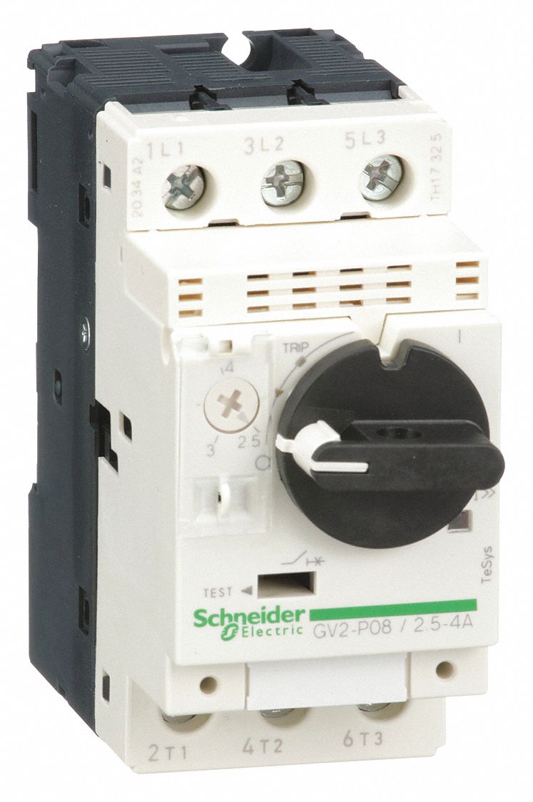 Schneider Electric Rotary Knob Manual Motor Starter No Enclosure 2mnj6 Gv2p08 Grainger