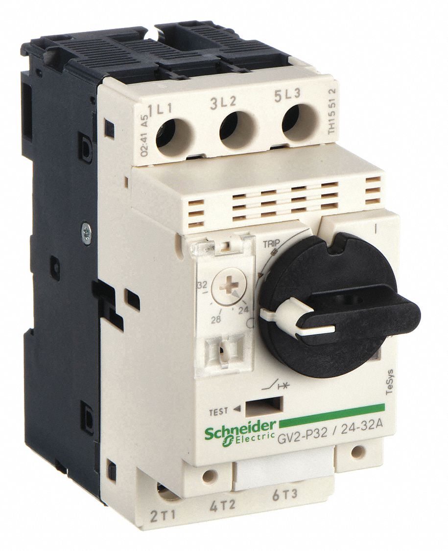 Manual Motor Starter: Non-Reversing, 3 Poles, 32 A, Thermal Protection, Selector Switch