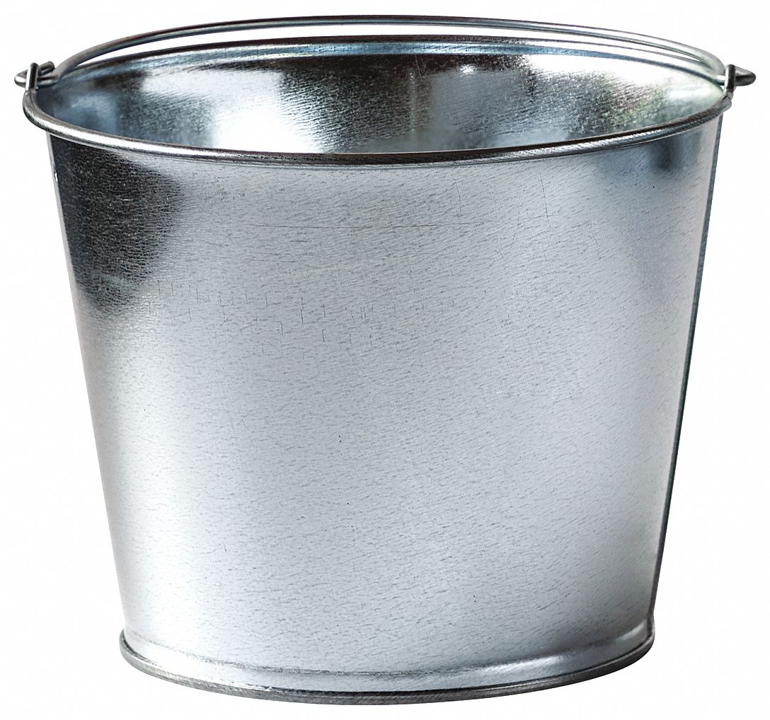 BUCKET,1 1/4 GAL,SILVER