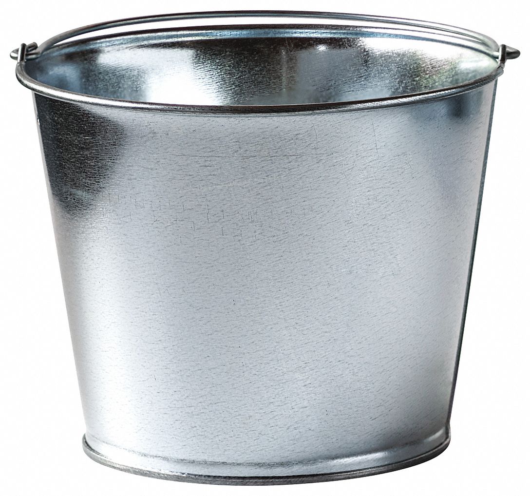 MOP BUCKET,5 QT.,SILVER,GALVANIZED