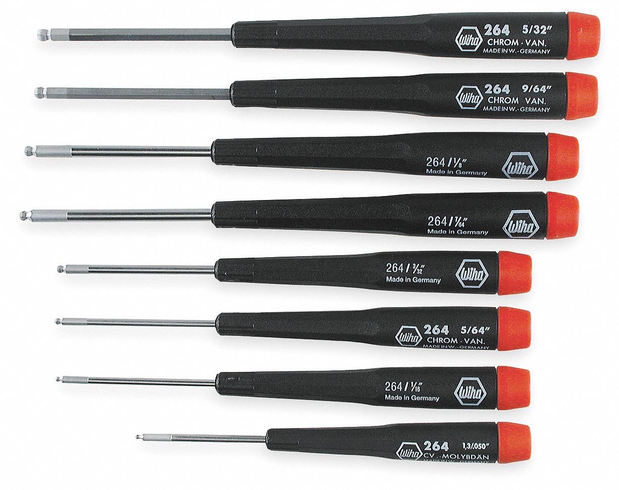 Ball end deals hex screwdriver set