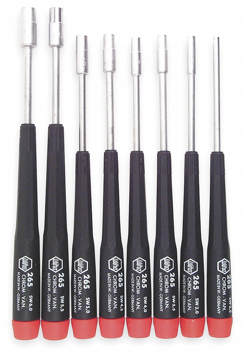 PRECISION NUT DRIVER SET,8PCS,SOLID