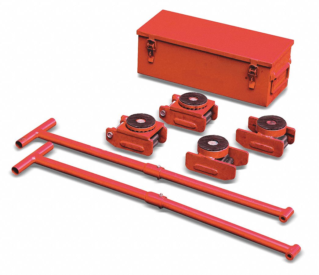 DAYTON Machine Roller Kit, 8,800 lb Load Capacity, 6 in x 4 in x 4 in