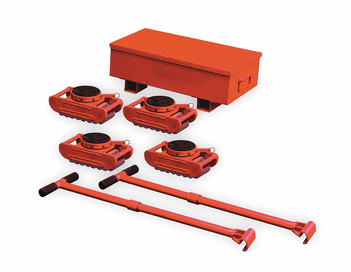 DAYTON Machine Roller Kit, 33,000 lb Load Capacity, 10 1/2 in x 5 3/4 in x 5 in 2MPR12MPR1