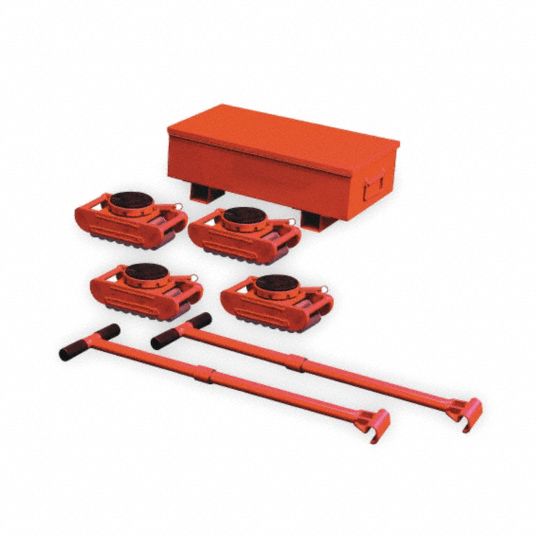 DAYTON Machine Roller Kit: 33,000 lb Load Capacity, 5 in Deck Ht, 5 3/4 in  x 5 3/4 in, (15) Rollers