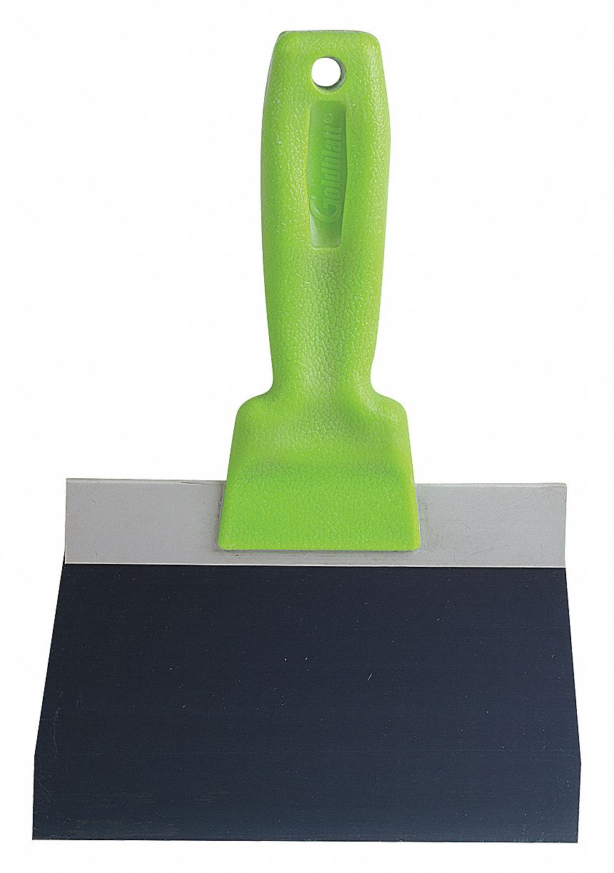 Flexible Taping Knife with 6 in Blue Steel Blade, Green/Black Grainger