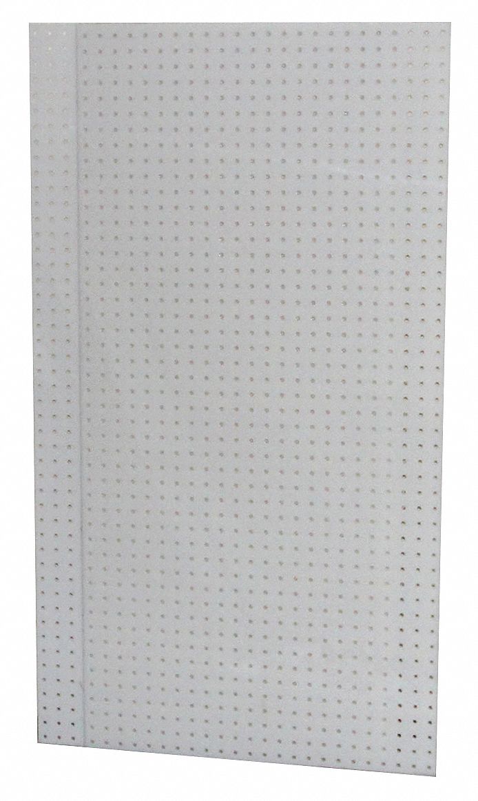 PEGBOARD PANEL, ROUND, 9/32 IN PEG HOLE SIZE, 24 IN X 48 IN X ¼ IN, POLYPROPYLENE