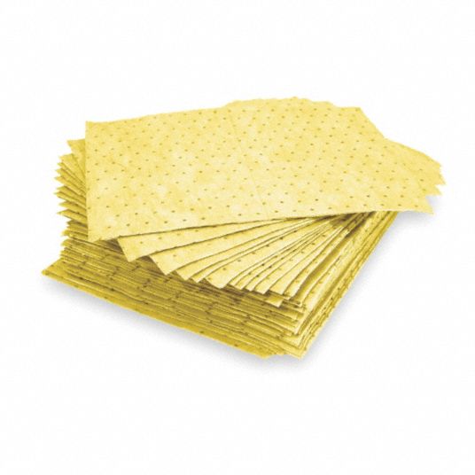 Ir Pad ボトル50 YYR用 OIL-DRI, 19 in Lg, Yellow, Sorbent Pad - 2MRZ6|L90834 - Grainger