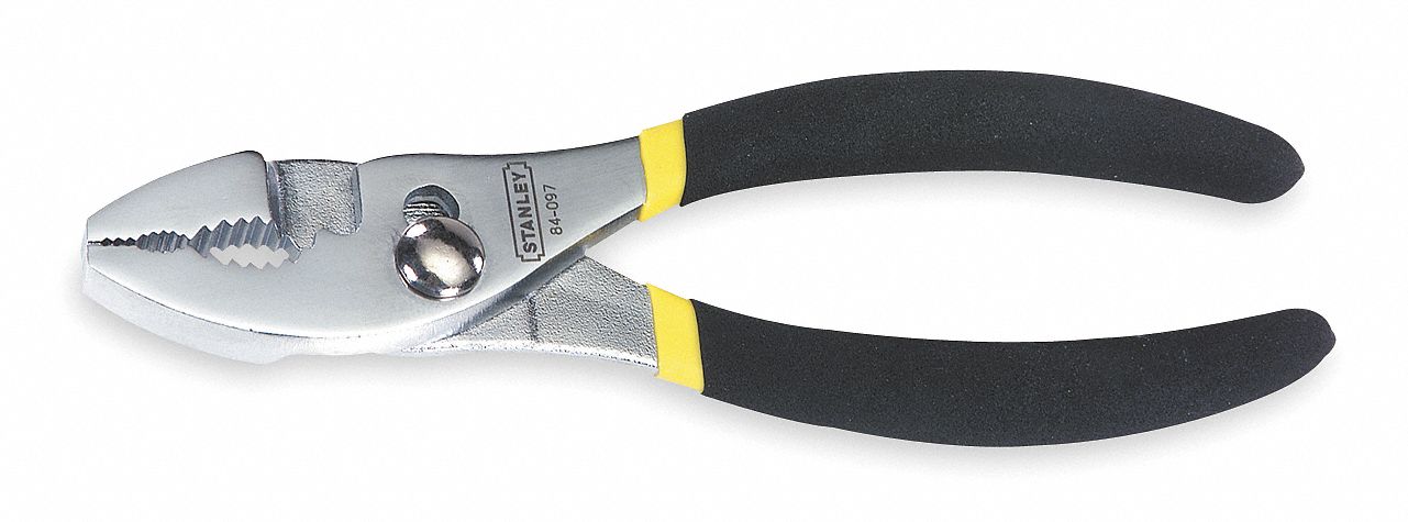 SLIP JOINT PLIERS, RUST-RESISTANT FINISH, 6 IN L