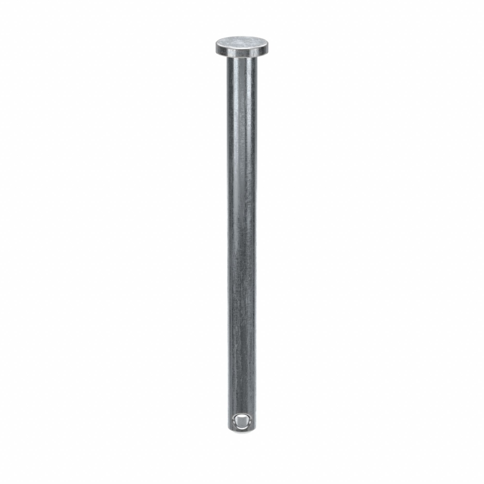 Clevis Pin, 2.5 in L 0.188in dia, PK25: Inch, 3/16 in Pin Dia, 2 1/2 in Shank Lg, Steel, Headed, 25 PK