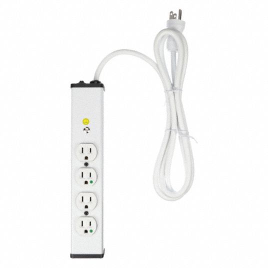 Outlet Strip, Commercial and Industrial, Aluminum, 4 Total Number of ...