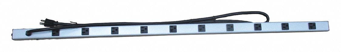 Outlet Strip Gray 48 in 10 Outlets