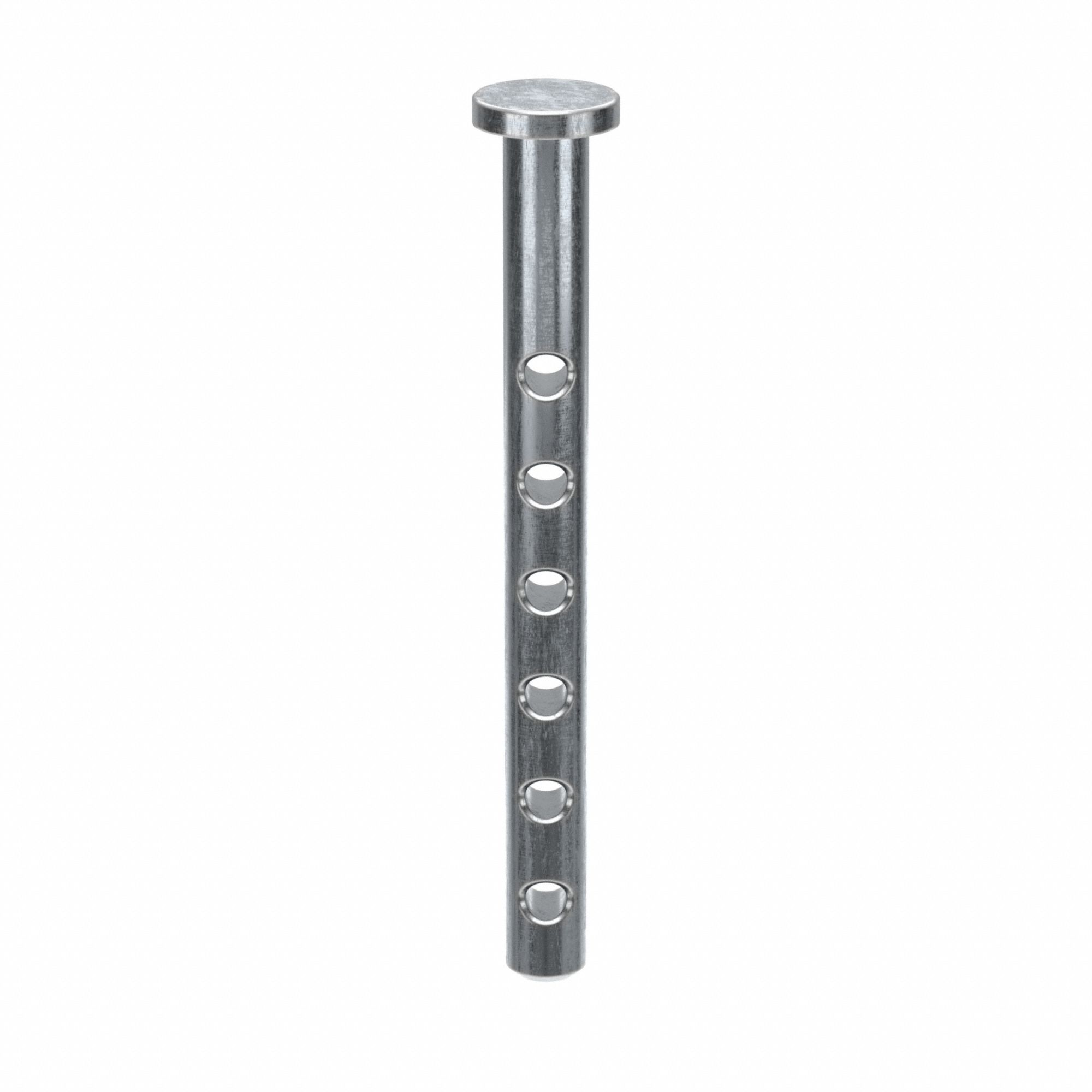 Clevis Pin, 2 in L, Steel 0.188in dia, PK10: Inch, 3/16 in Pin Dia, 2 in Shank Lg, Steel, Headed, 10 PK