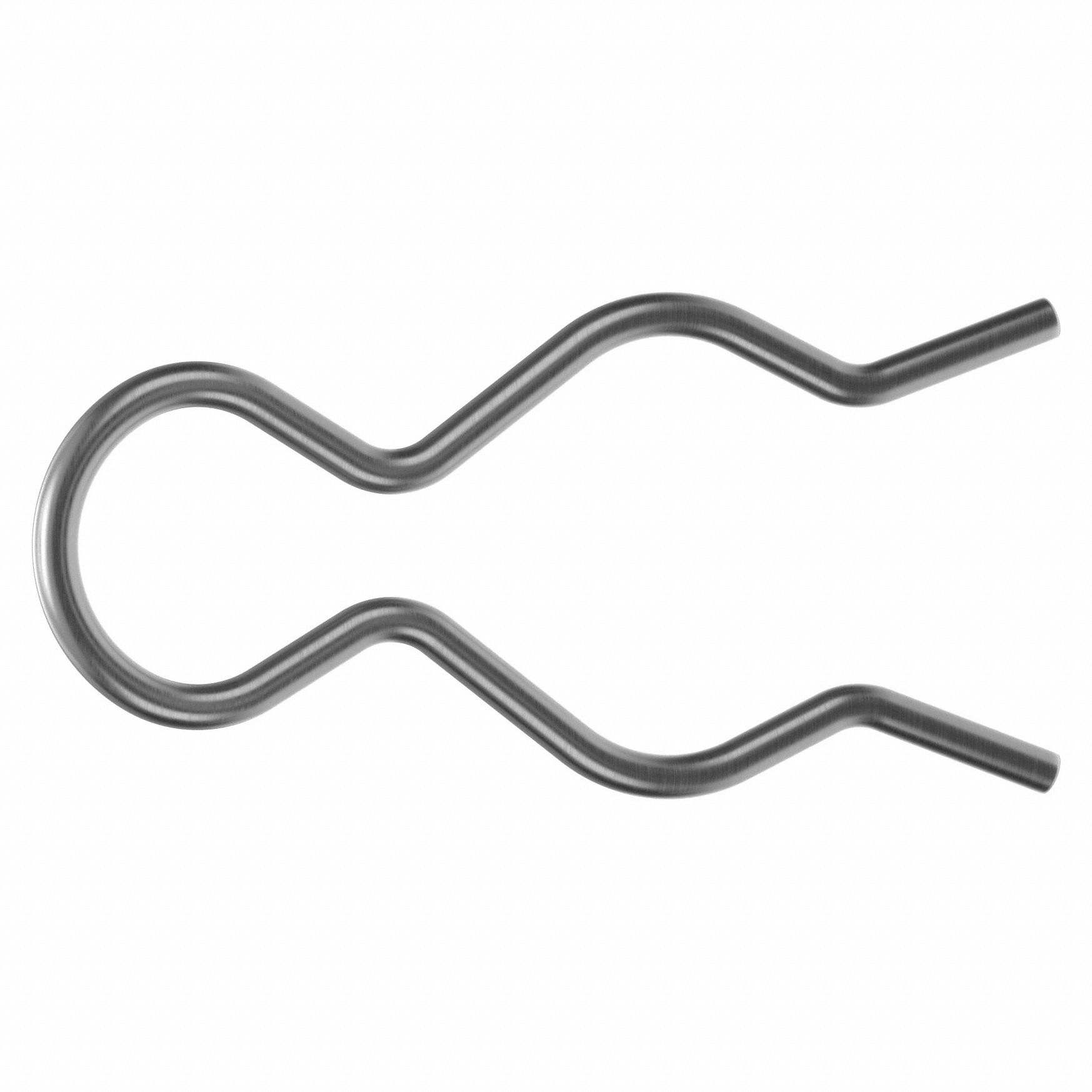 Cotter Pin, 3/64 in dia, 1.125 in L, PK100: Bridge, Inch, 3/64 in Pin Dia, 1 1/8 in Shank Lg, 100 PK