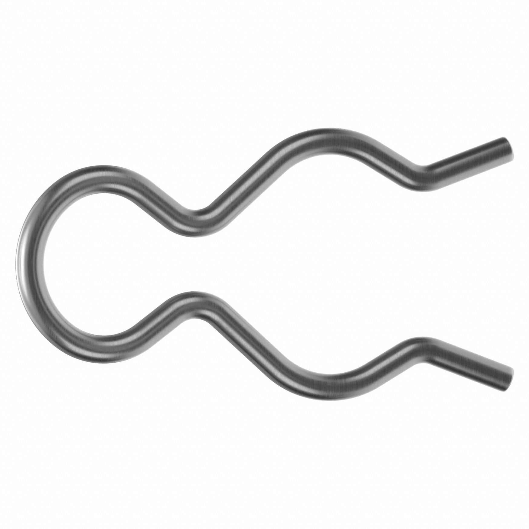 Cotter Pin, 7/64 in dia, 2 in L, PK25: Bridge, Inch, 7/64 in Pin Dia, 2 in Shank Lg, 18-8, Plain, 25 PK