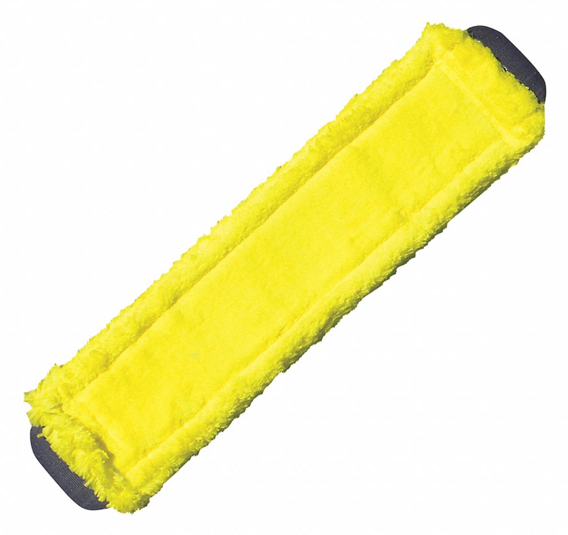 FLAT MOP PAD,YELLOW,MICROFIBER