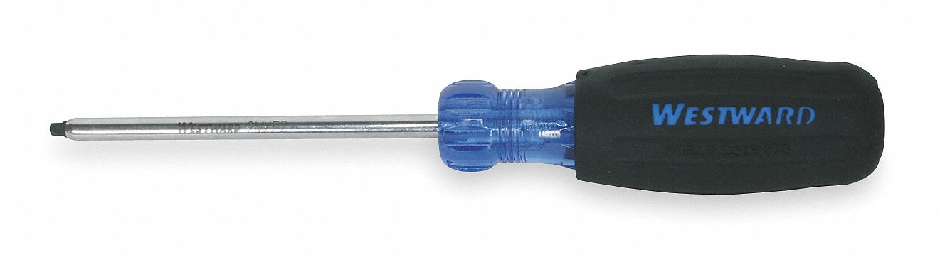 GENERAL PURPOSE SQUARE SCREWDRIVER, #1 TIP SIZE, 8 1/4 IN OVERALL L, 4 IN SHANK L