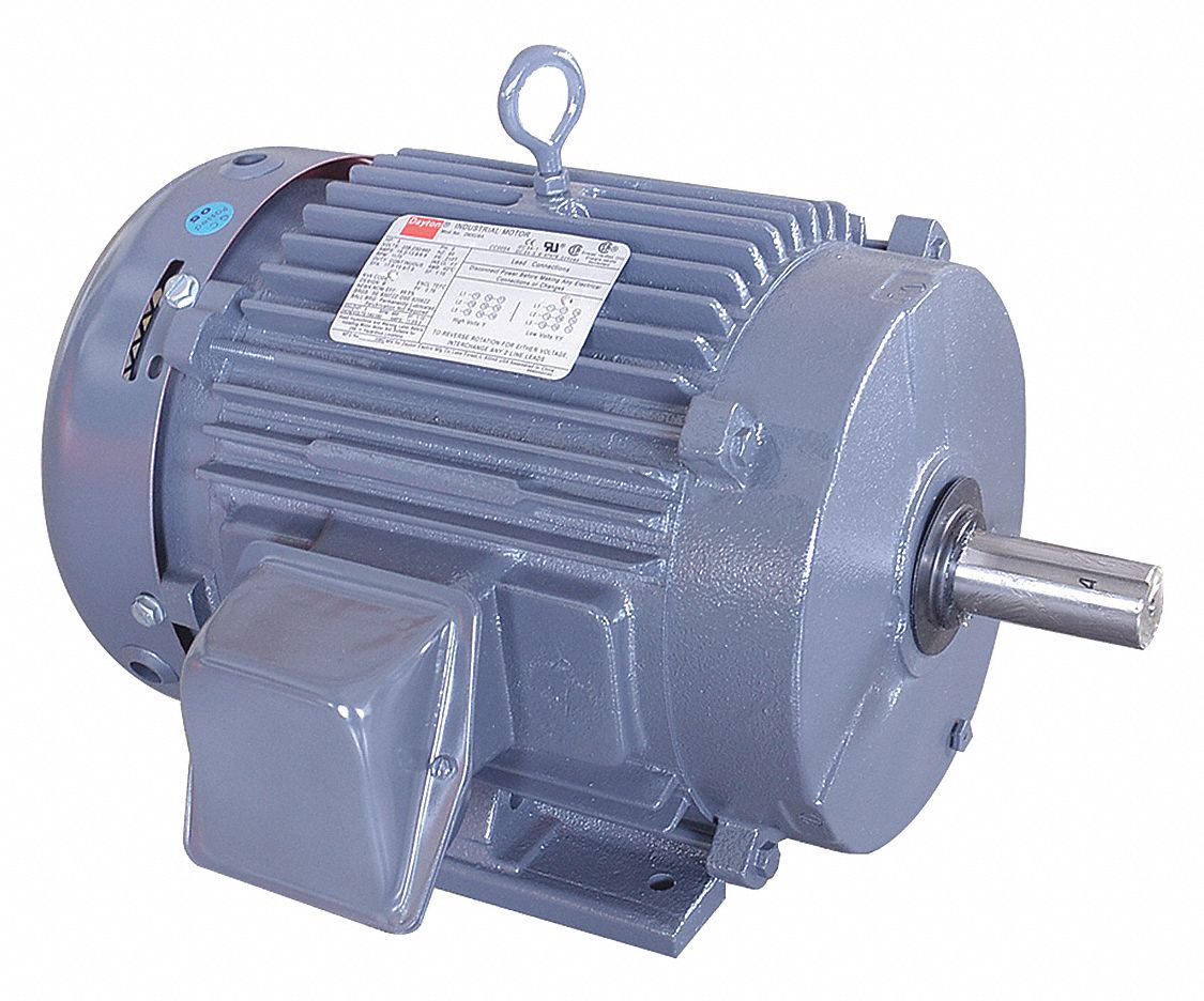 Dayton 10 Hp General Purpose Motor 3 Phase 1770 Nameplate Rpm 230 460 Voltage 215t Frame 2mxv4 00 Grainger