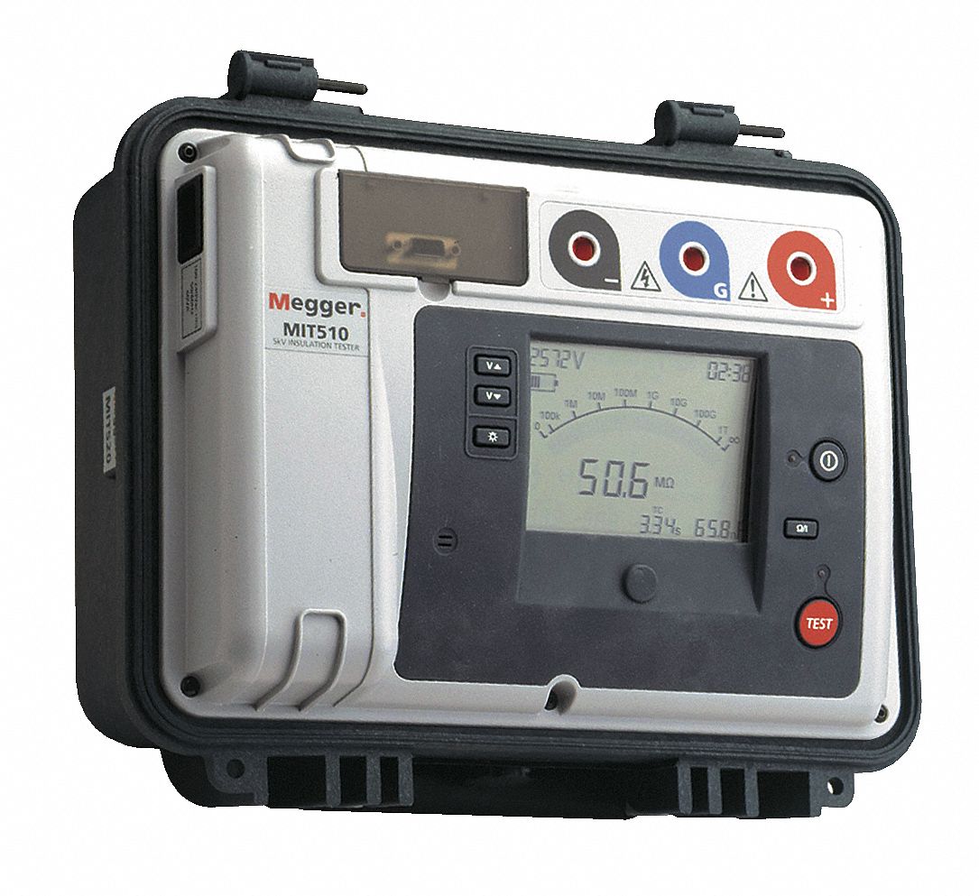 Digital/Analog LCD AC and Battery Megohmmeter; Insulation Resistance ...