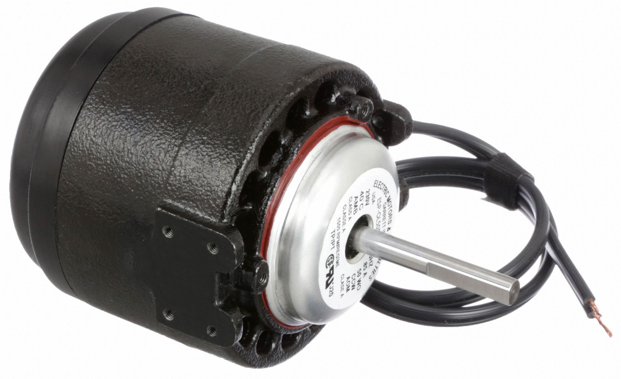 EM&S Unit Bearing Motor: Cast Iron Frame, Rear/Foot Mounting, 50 W Output,  1,500 Nameplate RPM, Auto