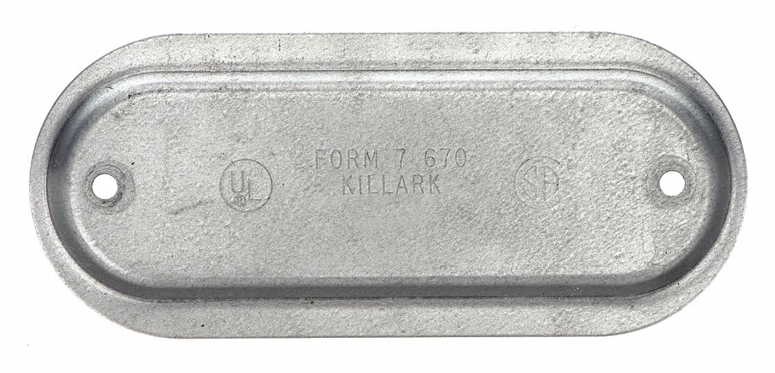 Covers for Conduit Access Fitting: Steel, Galvanized, 1 1/2 in Trade Size