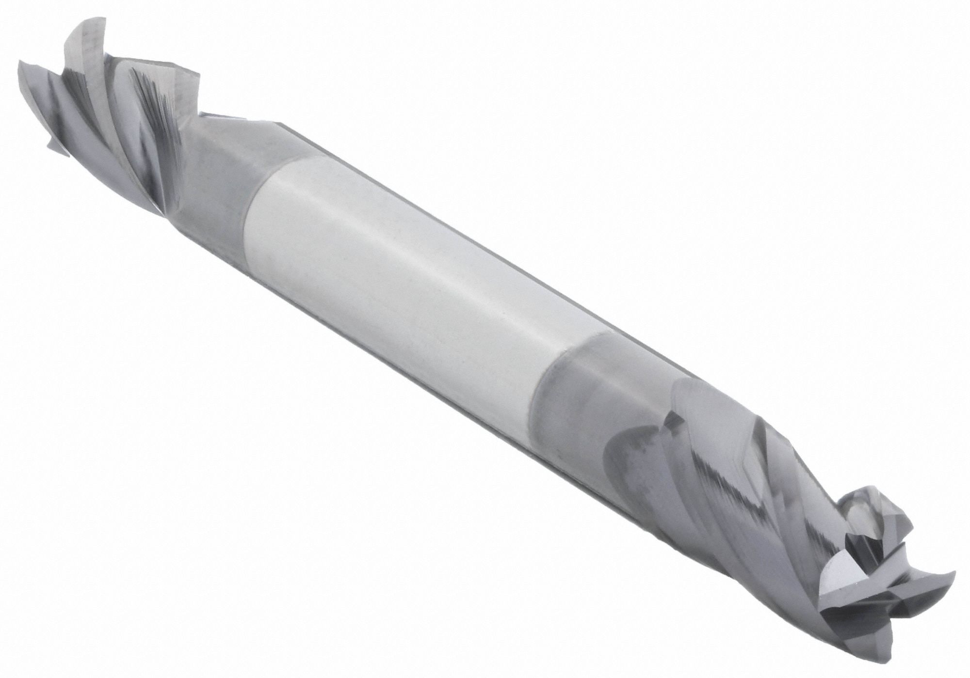 Square End Mill: Carbide, TiAlN Coated, Double End, 4 Flute, 1/8" Mill Dia, 1/4" LOC, 1-1/2" OAL