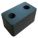 DOCK BUMPER, RECTANGULAR, 3⅝ IN BUMPER W, 6⅛ IN BUMPER H, 4 IN BUMPER D, 2 PK