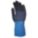 CHEMICAL-RESISTANT GLOVES, BLUE/BLACK, STANDARD WEIGHT, 12 IN LENGTH, NEOPRENE