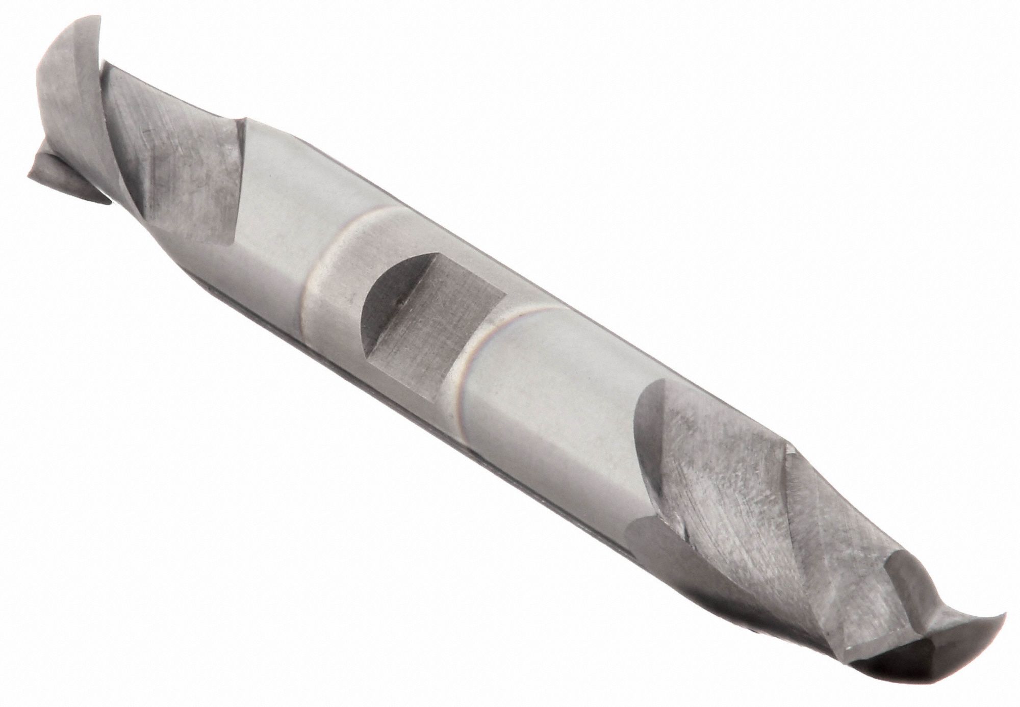 SQUARE END MILL, 2 FLUTES, ¼ IN MILLING DIAMETER, ½ IN CUT, 3⅜ IN L, HIGH SPEED STEEL