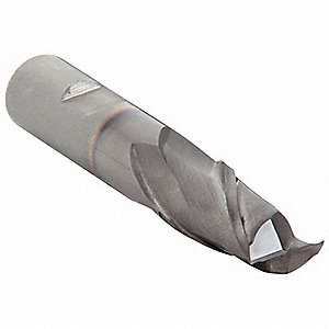 SQUARE END MILL, CENTRE CUTTING, 2 FLUTES, 17/32 IN MILLING DIAMETER, 1⅛ IN CUT, HSS