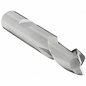SQUARE END MILL, BRIGHT/UNCOATED, CENTRE CUTTING, 2 FLUTES, 11/32 IN MILLING DIAMETER