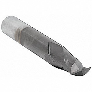 SQUARE END MILL, TICN FINISH, CENTRE CUTTING, 2 FLUTES, 5/16 IN MILLING DIAMETER, HSS