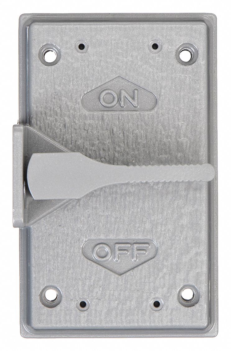 WEATHERPROOF COVER, COPPER-FREE ALUMINUM, FZ, SQUARE TOGGLE SWITCHES, 1 GANG, 3R