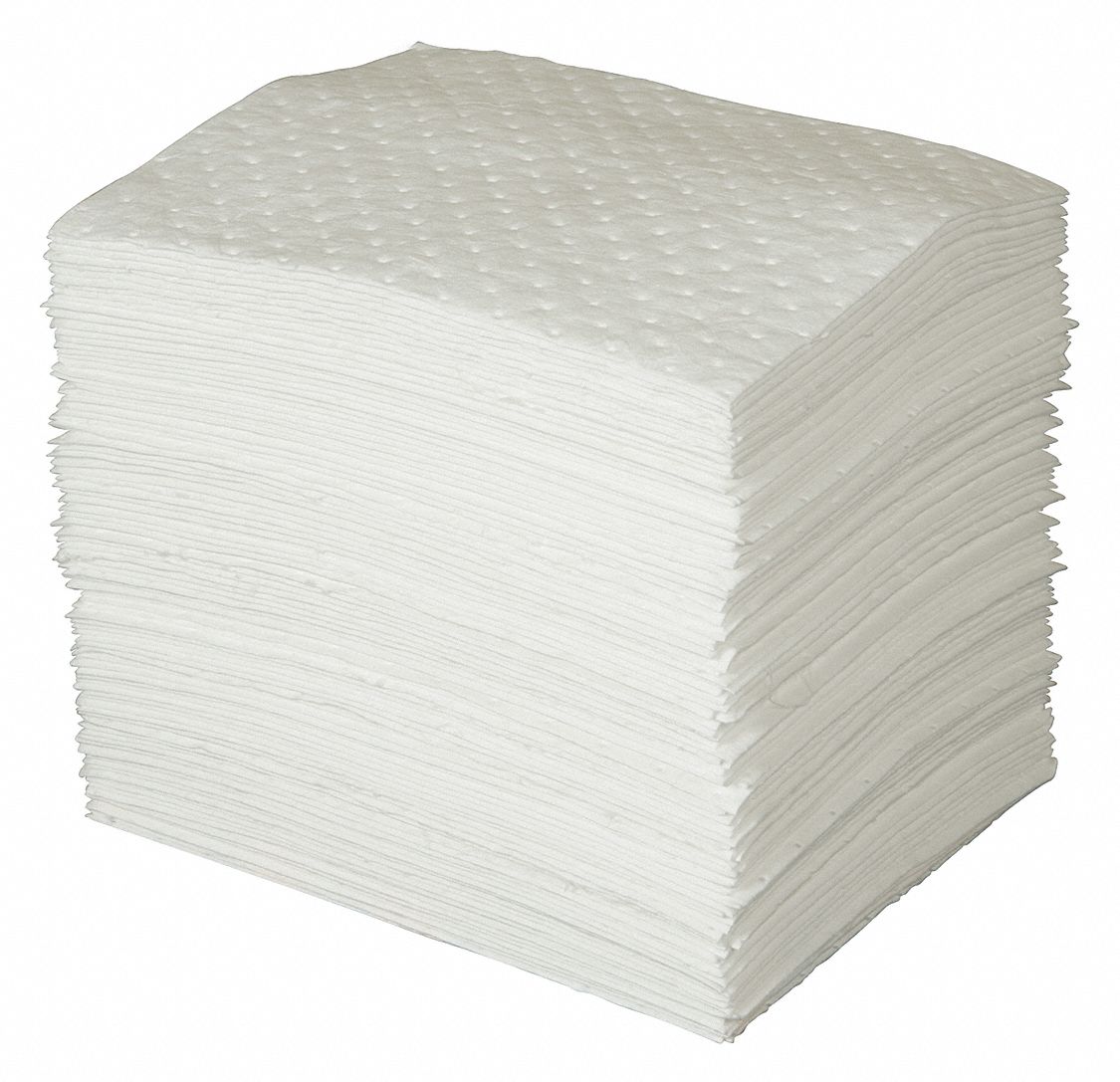 ABSORBENT PAD, 44 OZ ABSORBED PER PAD, 35 GALLON CAPACITY, BALE, 100 PK