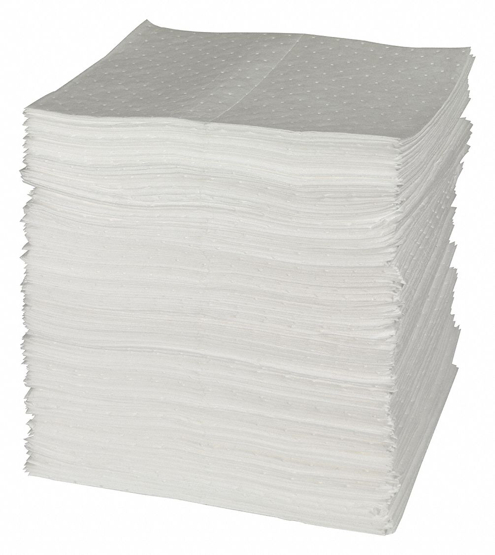 ABSORBENT PAD, 32 OZ ABSORBED PER PAD, 51 GALLON CAPACITY, BALE,200 PK