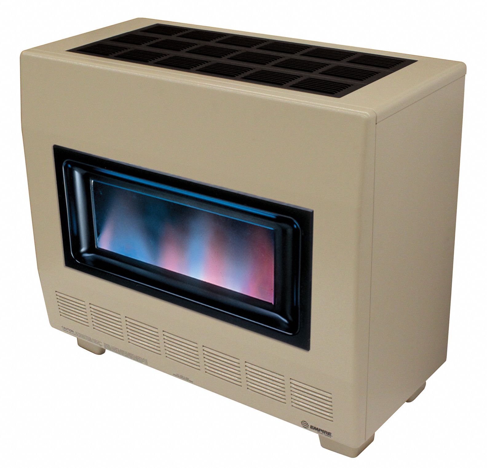 EMPIRE Free-Standing Vented Gas Floor Heater, Propane, 29 916 in x 34 