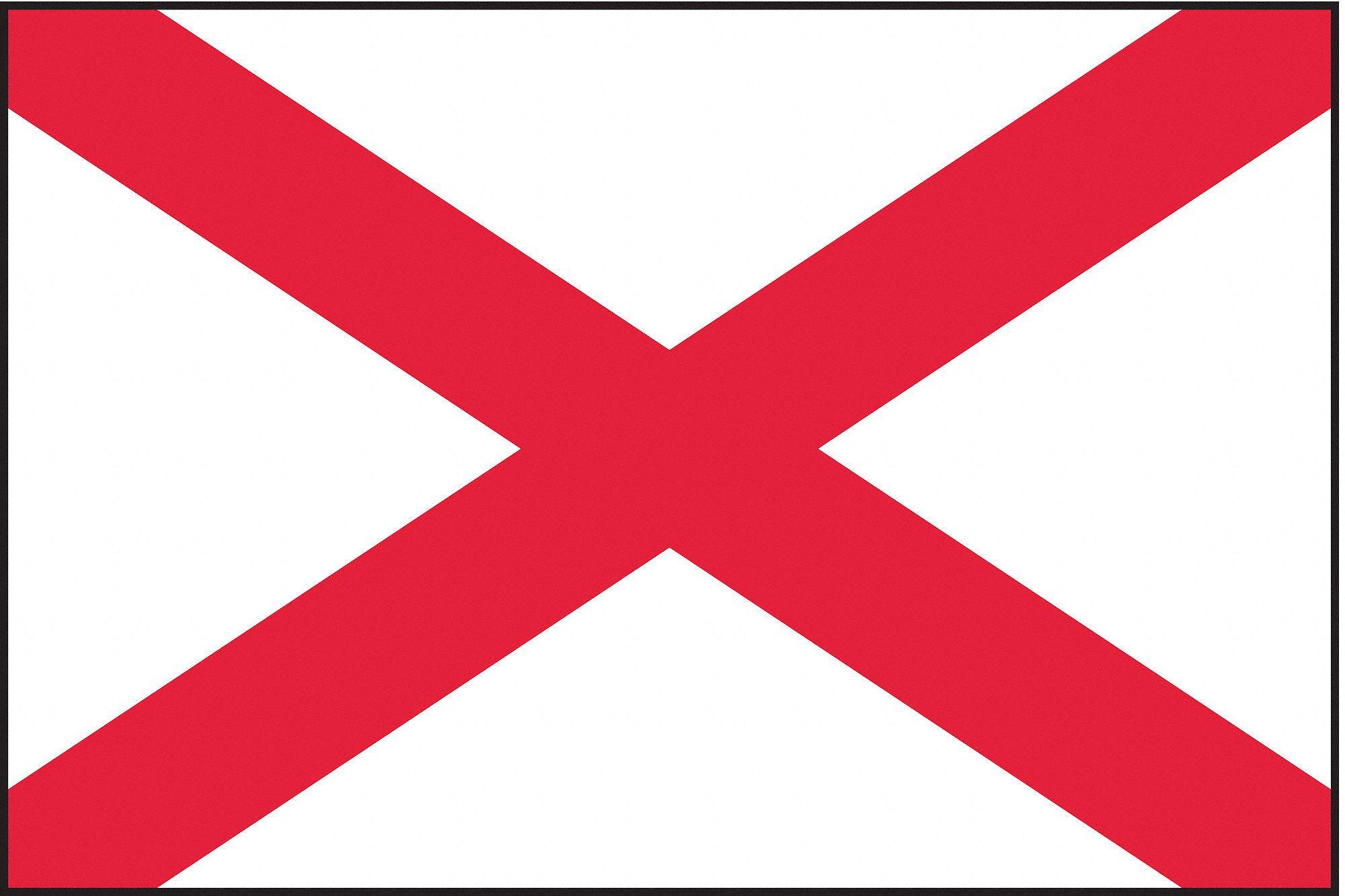 NYLGLO Alabama State Flag, 3 ftH x 5 ftW, Outdoor - 2NEH1|140060 - Grainger