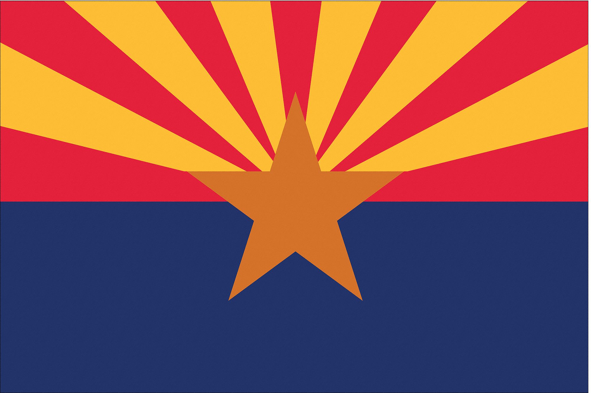 2NEH3 - D3761 Arizona State Flag 3x5 Ft