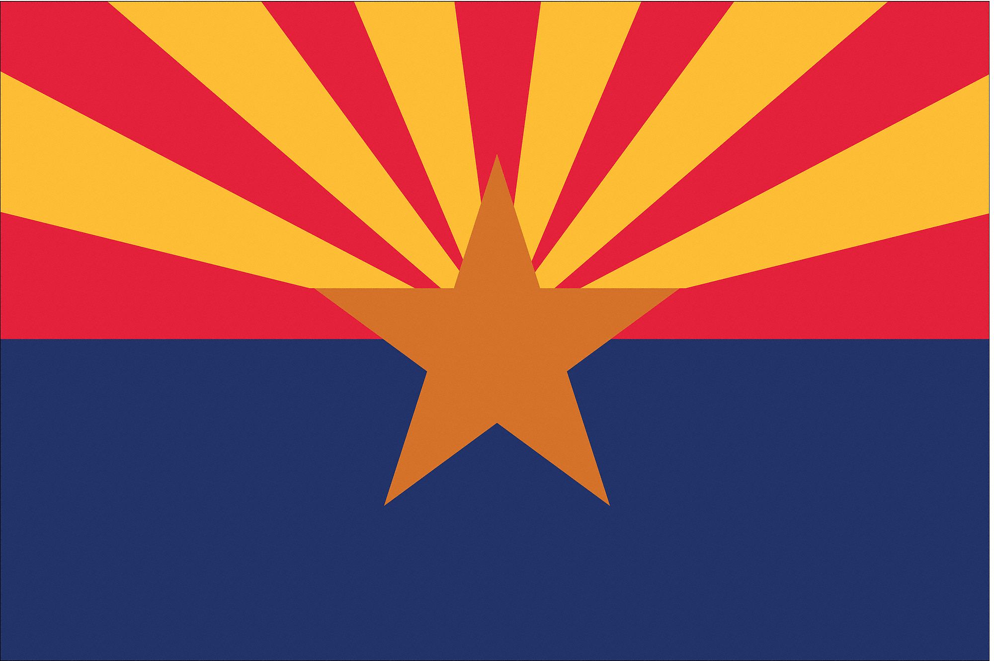 Arizona State Flag: Nylon, Outdoor, 3 ft x 5 ft, State Flags, State