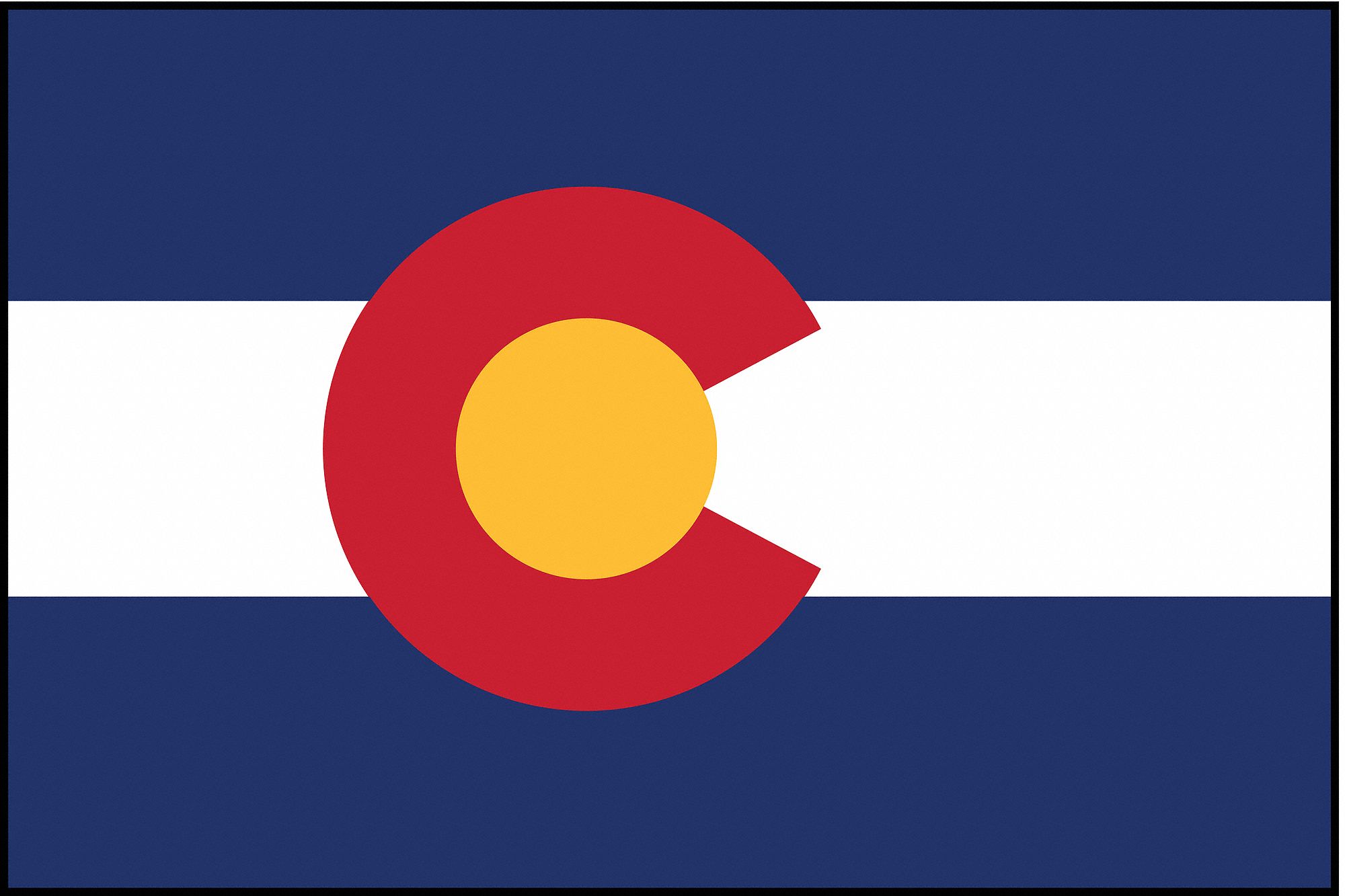 NYLGLO Colorado State Flag, 3 ftH x 5 ftW, Outdoor 2NEH6140660