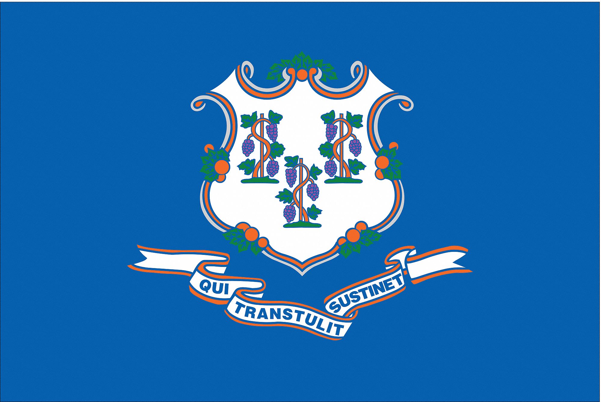 2NEH7 - D3761 Connecticut State Flag 3x5 Ft