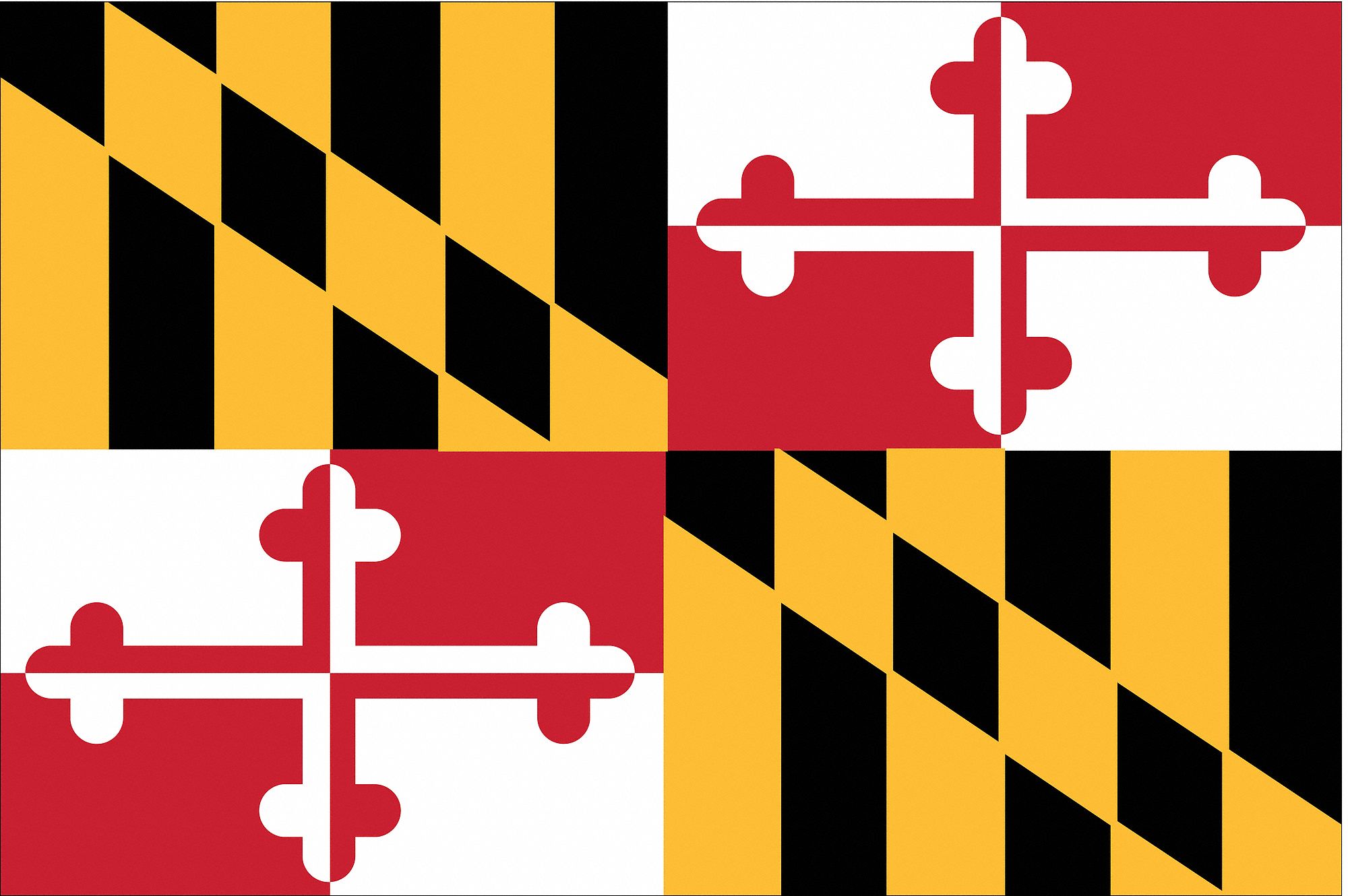 Maryland State Flag: Nylon, Outdoor, 3 ft x 5 ft, State Flags, State