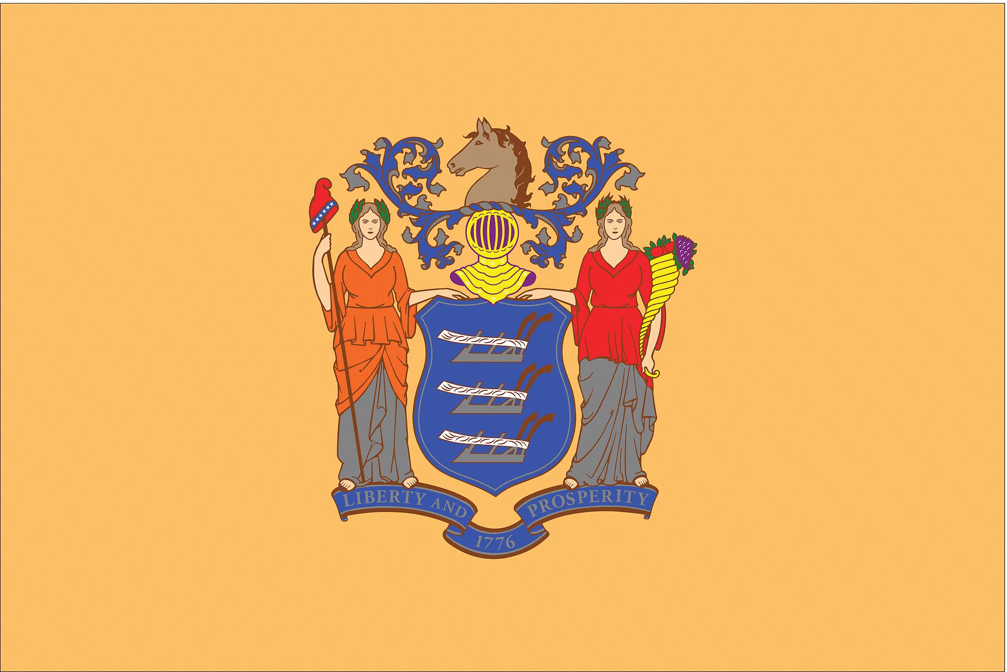 Nylon, Outdoor, New Jersey State Flag - 2NEL3|143660 - Grainger