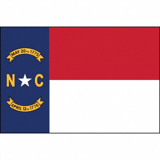 Nylon, Outdoor, North Carolina State Flag - 2NEL6|143960 - Grainger