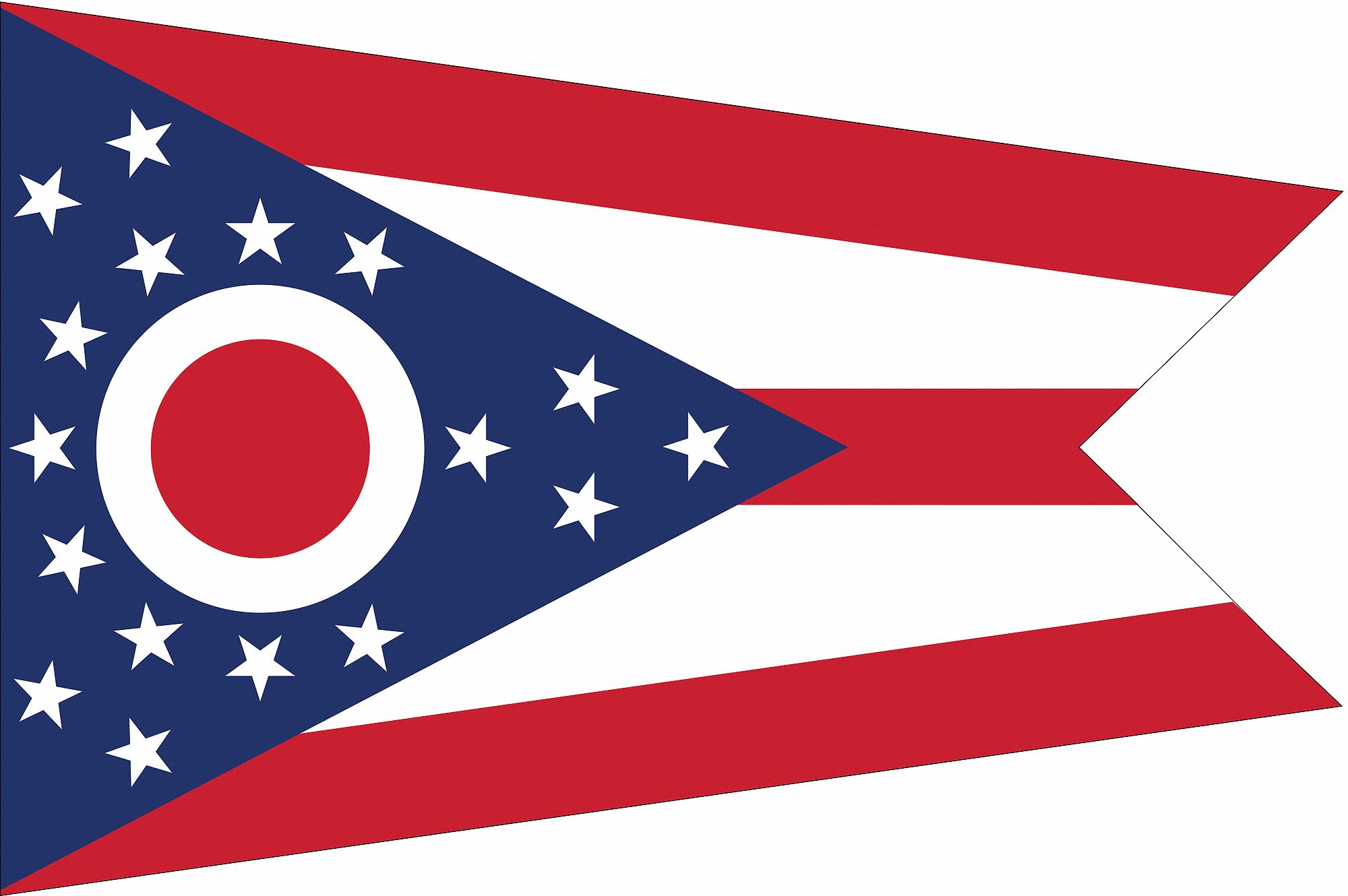 Ohio State Flag: Nylon, Outdoor, 3 ft x 5 ft, State Flags, State